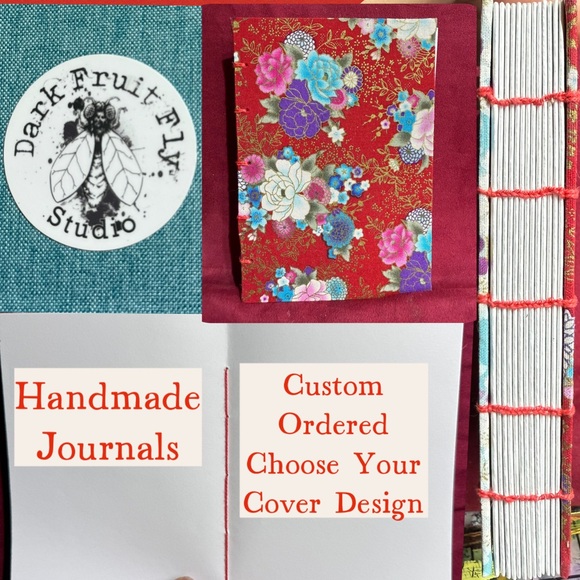 Handmade Coptic Bound Blank Journals made to Order. Choose your cover design. - Picture 2 of 16
